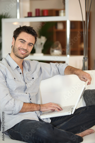Photo: Man in front of computer Man in front of computer