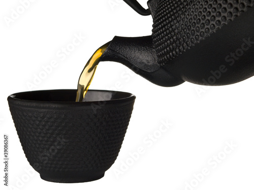 Photo: Pouring Healthy Green Tea Pouring Healthy Green Tea