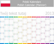 2013 Type-1 Polish year planner vertical months