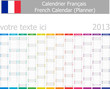 2013 Type-1 French year planner vertical months