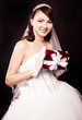 bride with a present