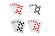 Set of royal flush cards for poker