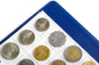 Album with coins for numismatics