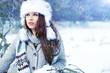 woman in winter park