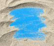 Foto: Holiday concept, sea sand frame with copy space Holiday concept, sea sand frame with copy space