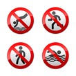 Set prohibited signs - sport
