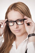 Cute girl wearing glasses