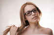 Cute girl wearing glasses
