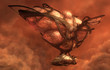 Photo en ligne au meilleur prix 3D illustration of a flying organic fantasy airship