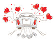 Vettoriale: Wedding car Wedding car