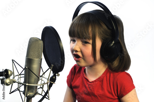 Photo: Little Girl Singing Little Girl Singing