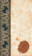 old paper background with wax seal and antique ribbon old paper background with wax seal and antique ribbon