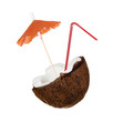 Coconut cocktail over white