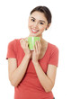Young women wiht cup of tea