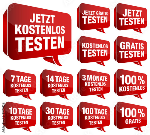 Vektor: Sprechblasen testen Sprechblasen testen