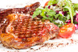 Gourmet grilled steak on a plate Gourmet grilled steak on a plate