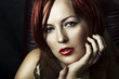Glamour portrait of sexy woman face Glamour portrait of sexy woman face