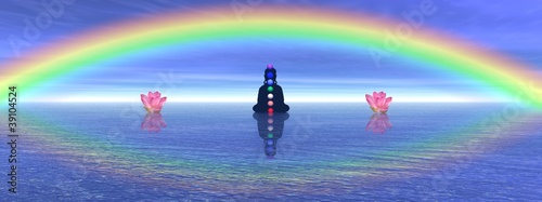 Illustration: Chakras in meditation Chakras in meditation