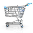 Shopping cart isolated on white