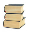 Composition with stack of books isolated on white Composition with stack of books isolated on white