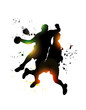 Abstract Handball Players