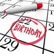Birthday Calendar Day Circled Date Marker Birthday Calendar Day Circled Date Marker