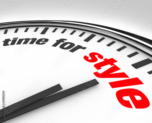 Illustration: Time for Style Clock Advice to Dress with Fashion Time for Style Clock Advice to Dress with Fashion