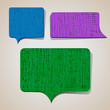 Set of textured talking bubbles Set of textured talking bubbles