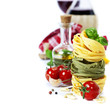 Italian Pasta and wine