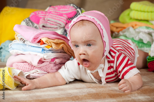 Photo: baby with children's wear baby with children's wear
