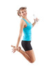 fitness girl jumping