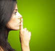 young woman gesturing