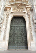 Milan Duomo - cathedral door Milan Duomo - cathedral door