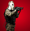 soldier with shotgun