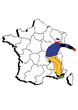 Vector: snowboard in france snowboard in france