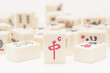 Studio shot of Mahjong pieces
