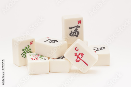 Photo: Studio shot of Mahjong pieces Studio shot of Mahjong pieces