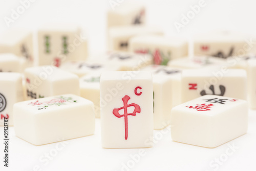 Photo: Studio shot of Mahjong pieces Studio shot of Mahjong pieces