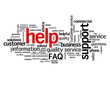"HELP" Tag Cloud (support info hotline customer service button)