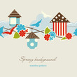 Spring background (seamless pattern)