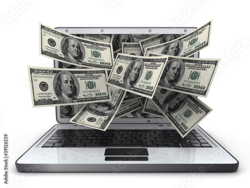 Illustration: Money and laptop Money and laptop