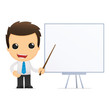 Vector: funny cartoon office worker funny cartoon office worker