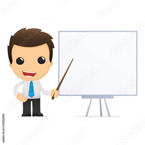 Vector: funny cartoon office worker funny cartoon office worker