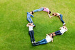 People making a heart