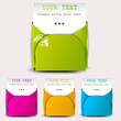 Paper sheets with envelopes for text