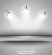 Shelf with 3 LED spotlights