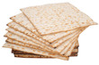 isolated matza bread for passover celebration