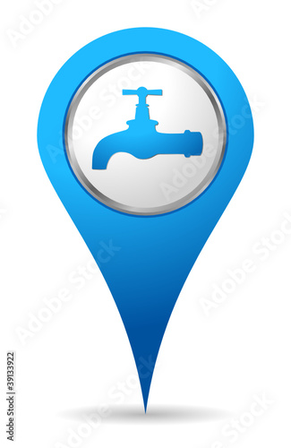 Vector: blue water tap icon blue water tap icon