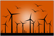 Vektor: Windkraftanlage an Land Windkraftanlage an Land