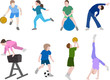 Vektor: children sport illustration children sport illustration